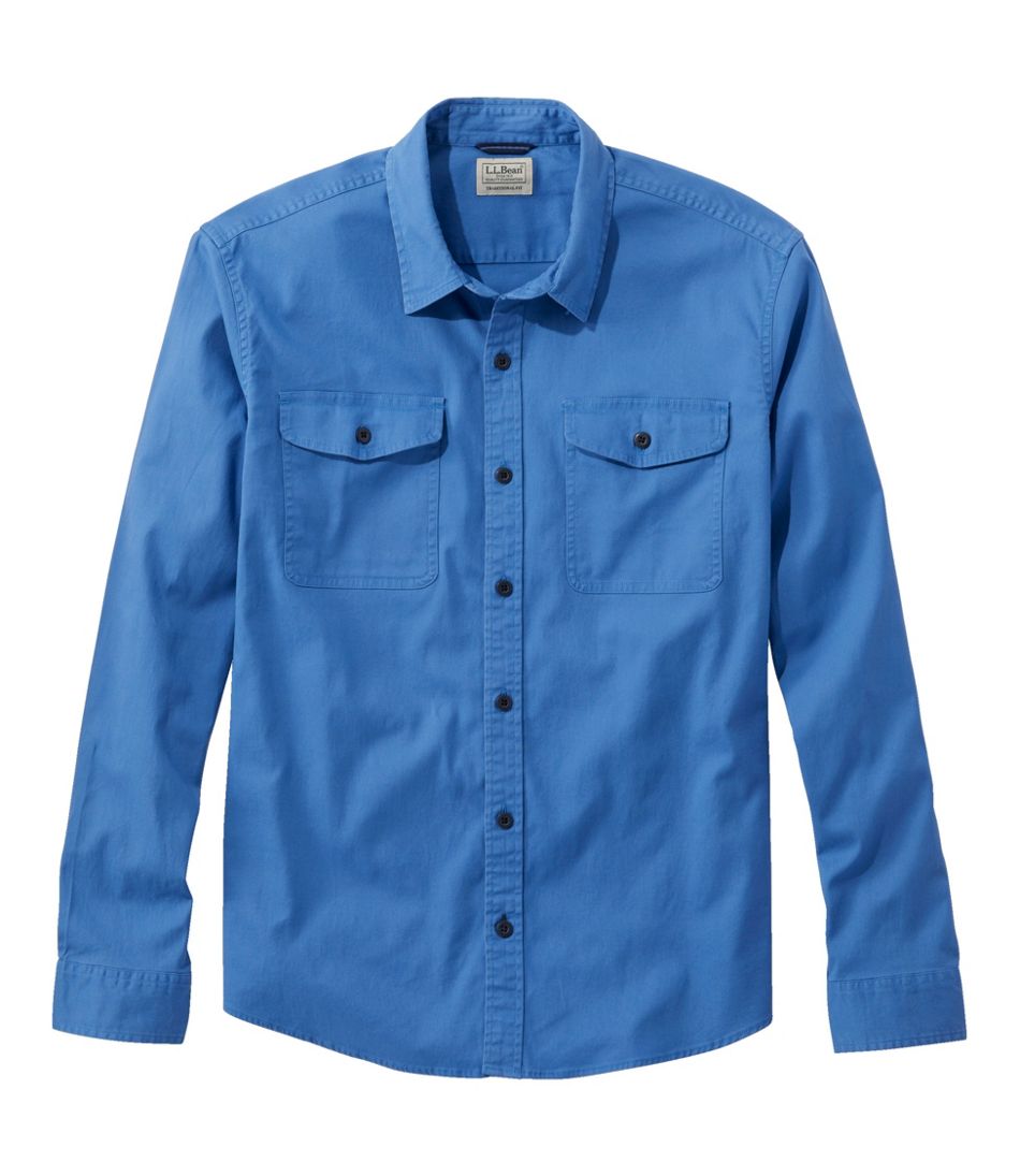 L.L.Bean Men's Lakewashed Twill Shirt, Traditional Untucked Fit CLOTHING|SALE