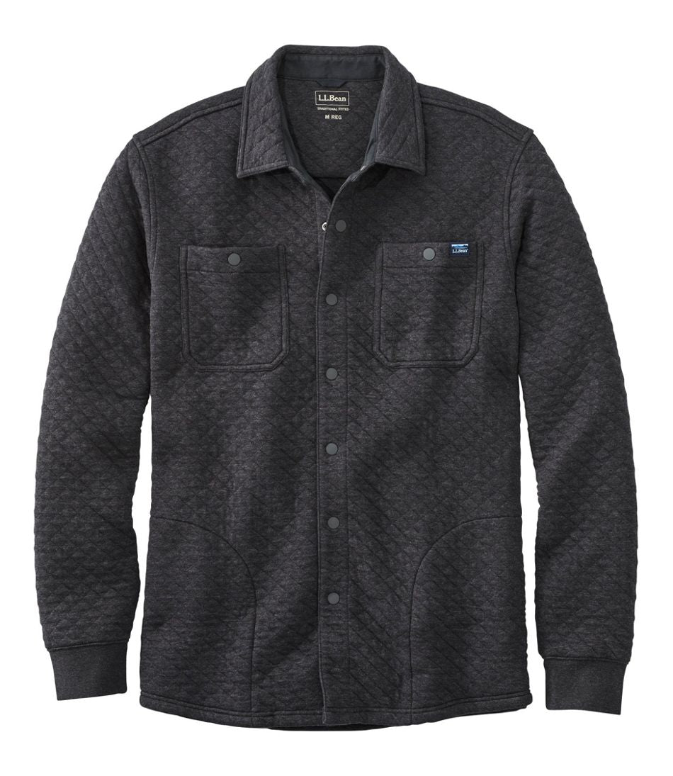 L.L.Bean Men's Quilted Sweatshirts, Snap Overshirt CLOTHING|SALE