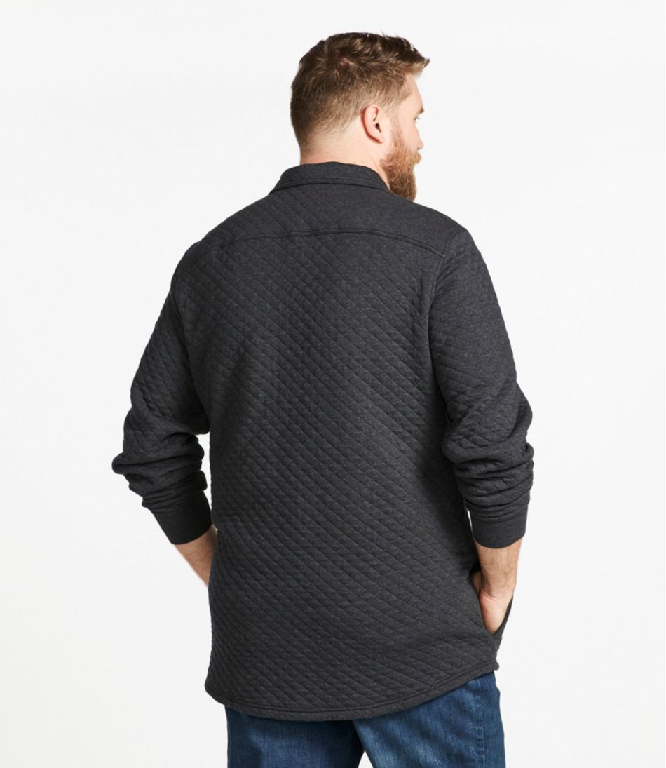 L.L.Bean Men's Quilted Sweatshirts, Snap Overshirt CLOTHING|SALE