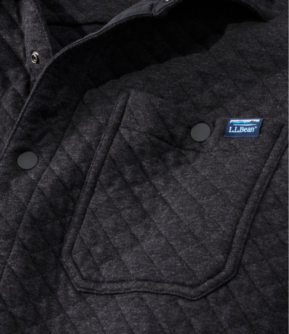 L.L.Bean Men's Quilted Sweatshirts, Snap Overshirt CLOTHING|SALE