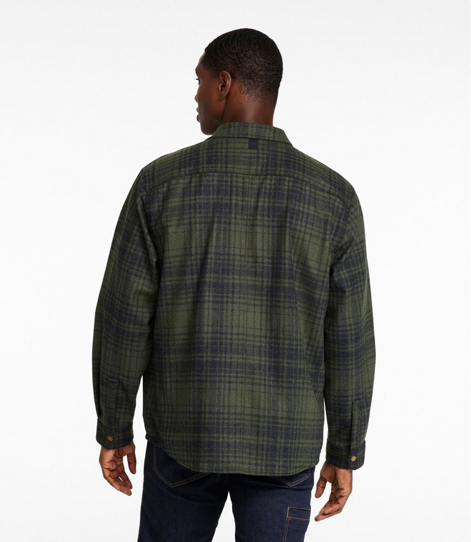 L.L.Bean Men's Maine Guide Lightweight Wool Field Shirt, Plaid CLOTHING|OUTDOOR EQUIPMENT