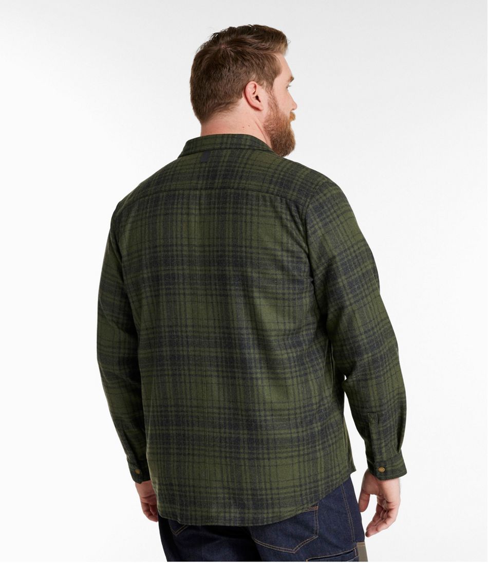 L.L.Bean Men's Maine Guide Lightweight Wool Field Shirt, Plaid CLOTHING|OUTDOOR EQUIPMENT
