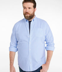 L.L.Bean Men's Comfort Stretch Oxford Shirt, Slightly Fitted Untucked Fit, Stripe CLOTHING