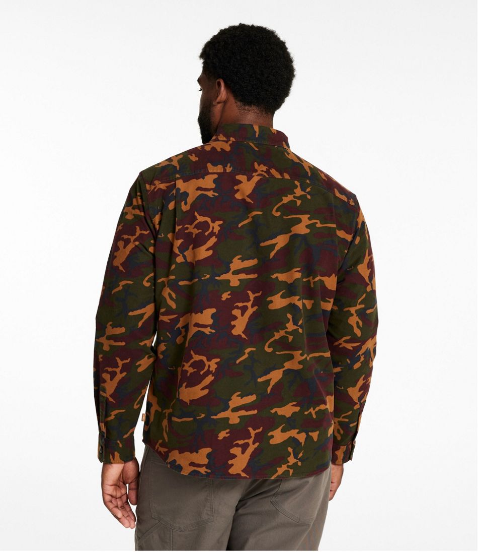 L.L.Bean Men's Bean's Moleskin Shirt, Slightly Fitted Untucked Fit, Print CLOTHING|SALE