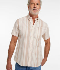 L.L.Bean Men's Signature Stretch Poplin Shirt, Short-Sleeve, Slim Fit CLOTHING