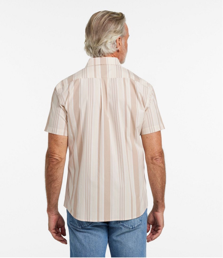 L.L.Bean Men's Signature Stretch Poplin Shirt, Short-Sleeve, Slim Fit CLOTHING