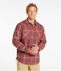 L.L.Bean Men's Katahdin Performance Flannel Shirt-Jacket, Hi-Pile Fleece-Lined Plaid CLOTHING|SALE