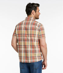 L.L.Bean Men's Signature Seersucker Madras Shirt, Slightly Fitted, Short-Sleeve CLOTHING|SALE