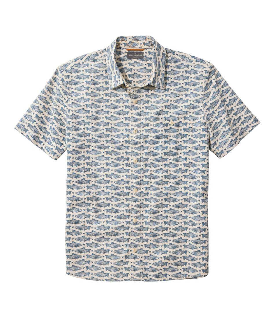 L.L.Bean Men's Signature Vacationland Shirt, Short-Sleeve, Slim Fit CLOTHING|SALE