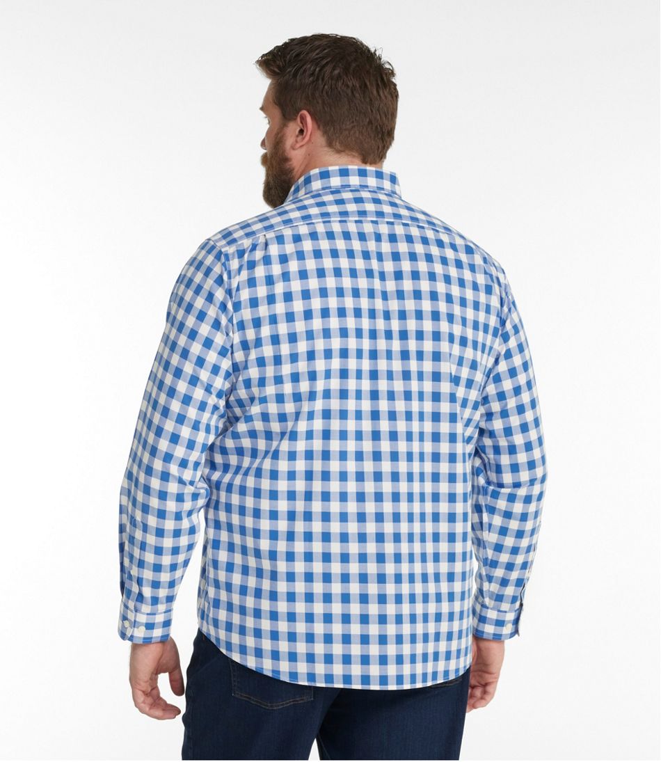 L.L.Bean Men's Bean's Wrinkle-Free Everyday Shirt, Traditional Untucked Fit, Plaid, Long-Sleeve CLOTHING|SALE