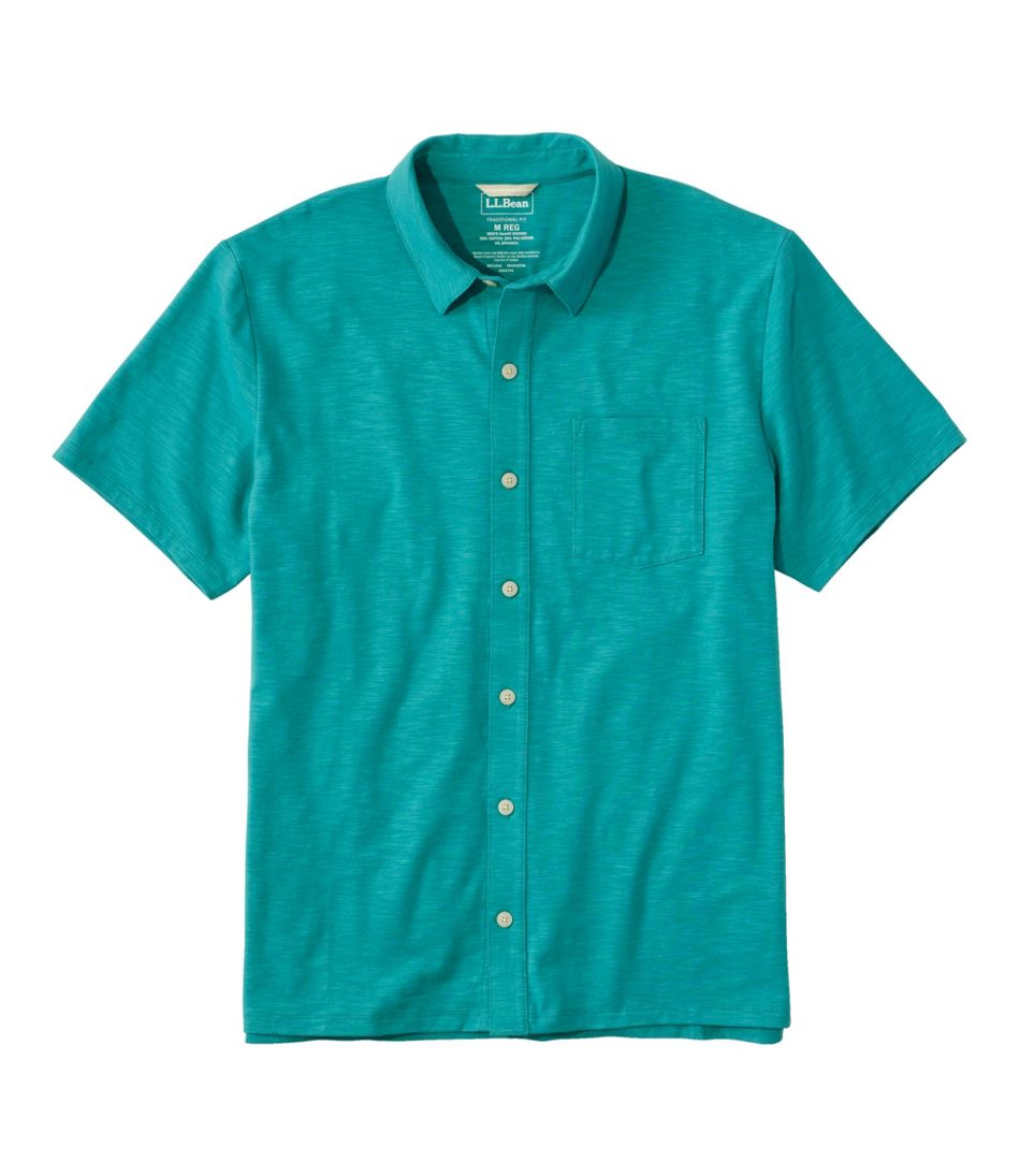 L.L.Bean Men's Lakewashed Performance Shirts, Button-Front Shirt, Short-Sleeve CLOTHING|SALE
