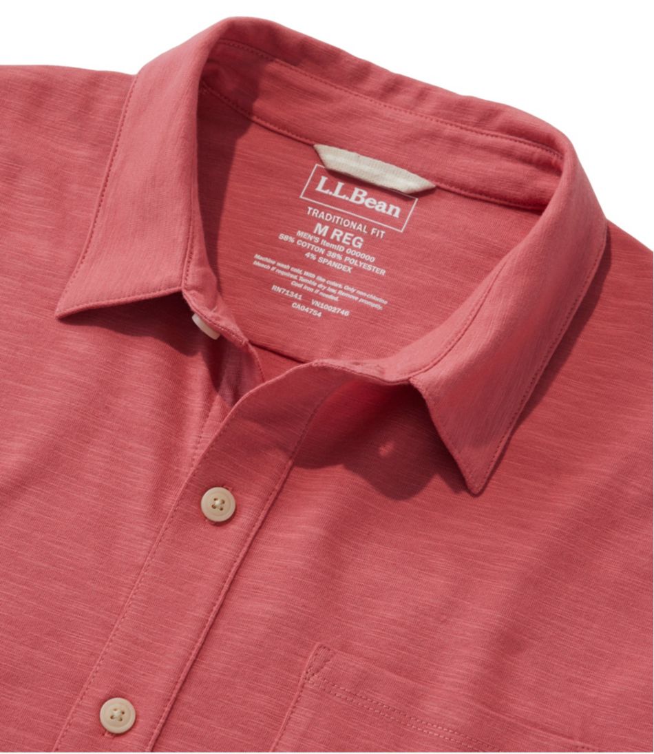 L.L.Bean Men's Lakewashed Performance Shirts, Button-Front Shirt, Short-Sleeve CLOTHING|SALE