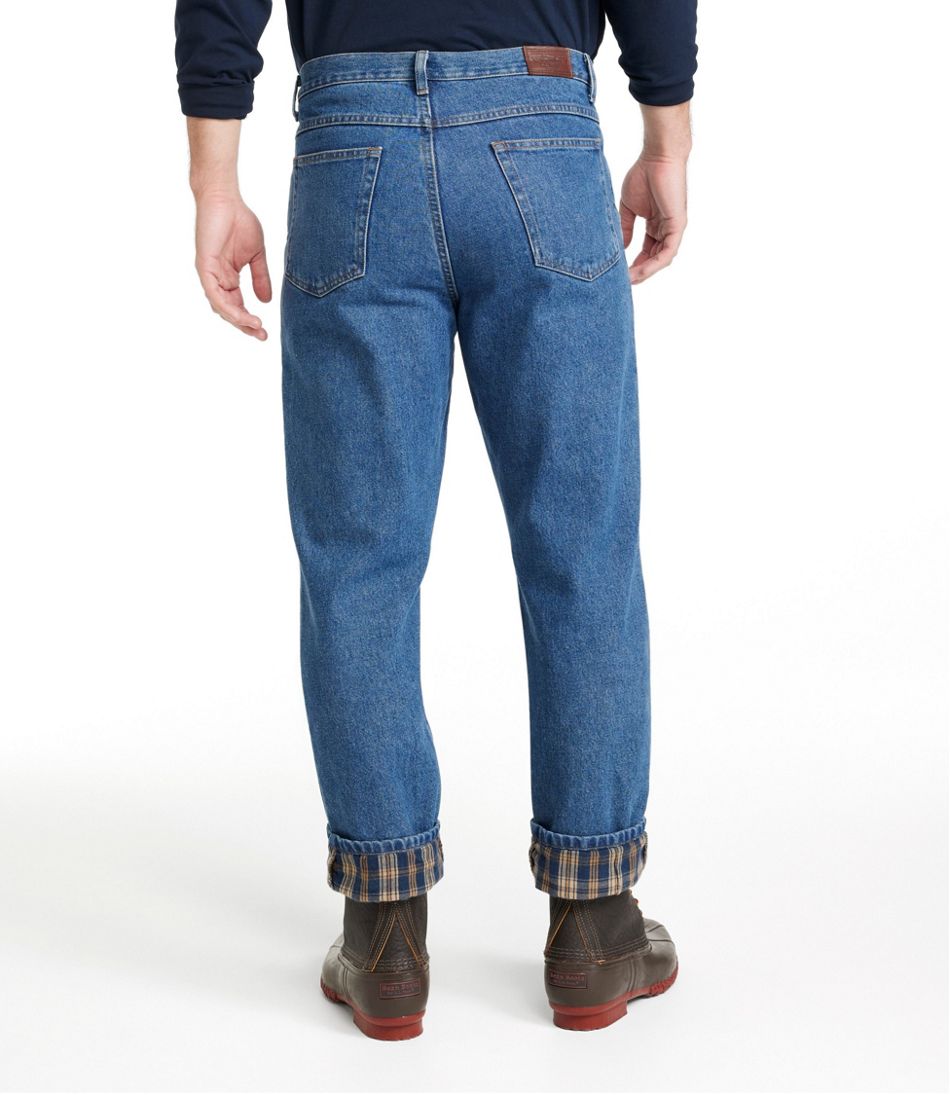L.L.Bean Men's Double L® Jeans, Classic Fit, Flannel-Lined CLOTHING