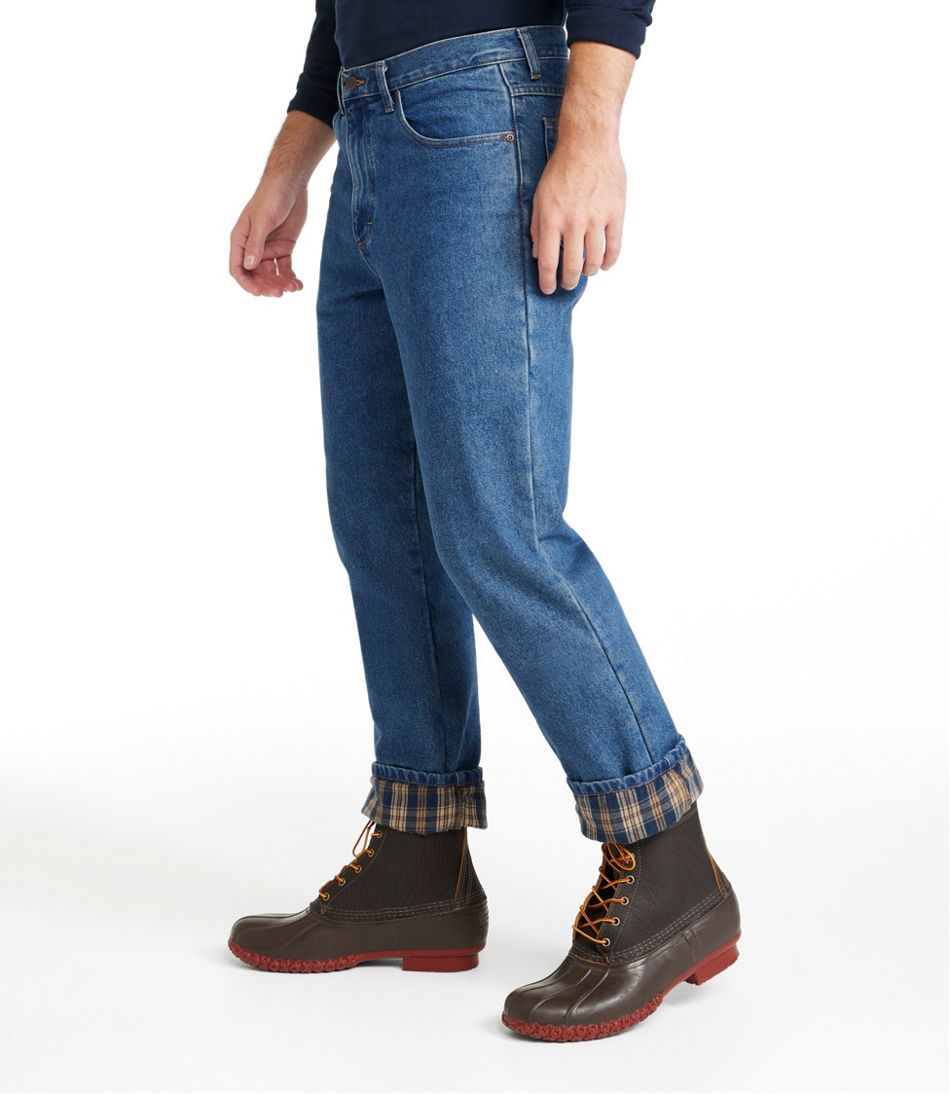 L.L.Bean Men's Double L® Jeans, Classic Fit, Flannel-Lined CLOTHING