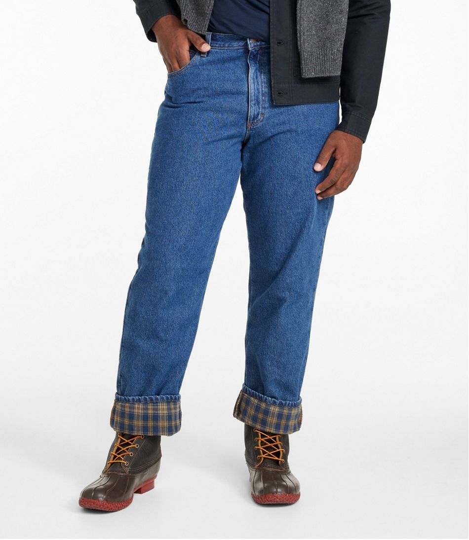 L.L.Bean Men's Double L® Jeans, Classic Fit, Flannel-Lined CLOTHING