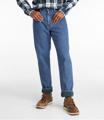 L.L.Bean Men's Double L® Jeans, Classic Fit, Fleece-Lined CLOTHING