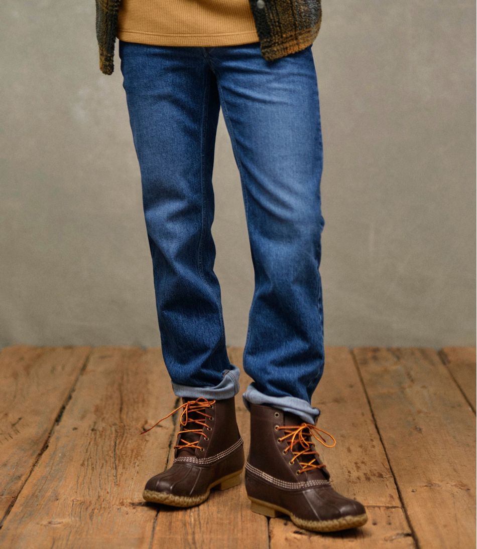 L.L.Bean Men's Signature Heritage Denim, Slim Fit, Straight Leg CLOTHING