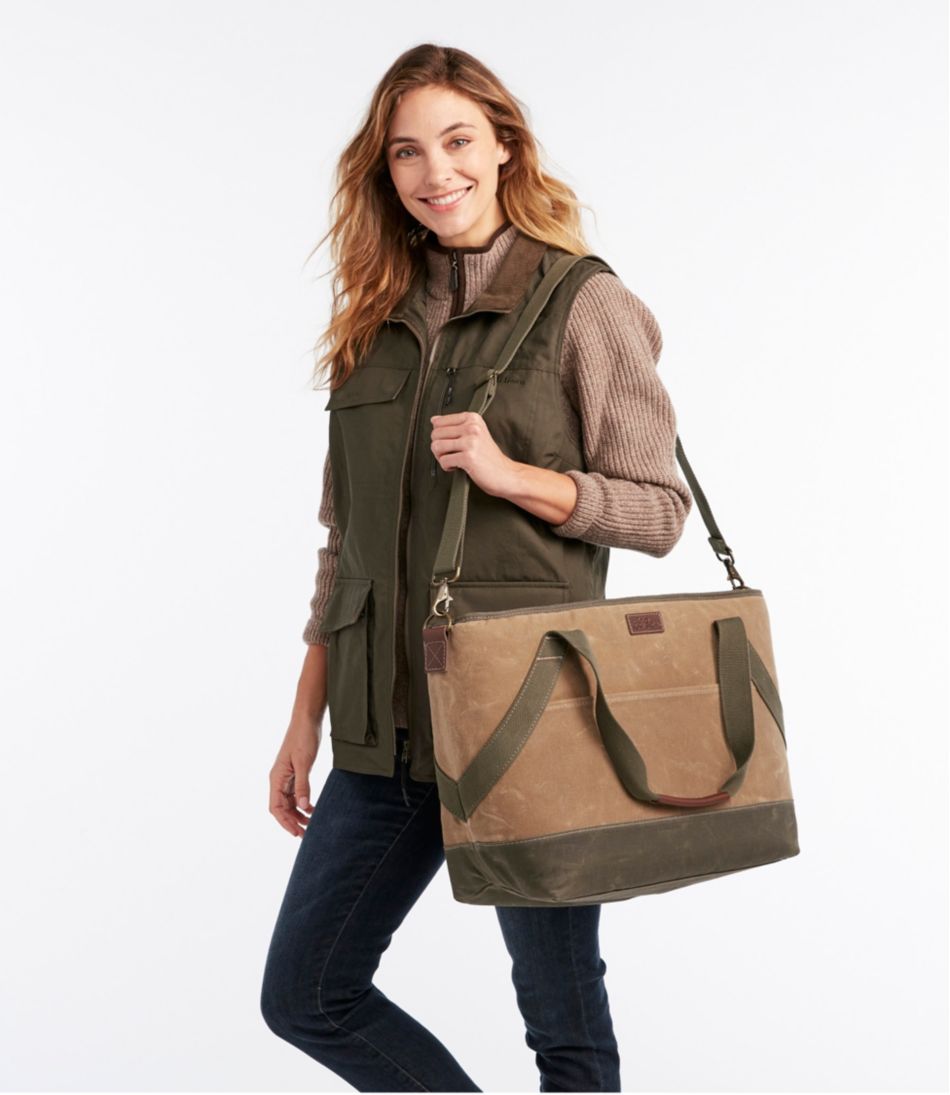 L.L.Bean Insulated Waxed-Canvas Tote, Large OUTDOOR EQUIPMENT|BAG & TRAVEL