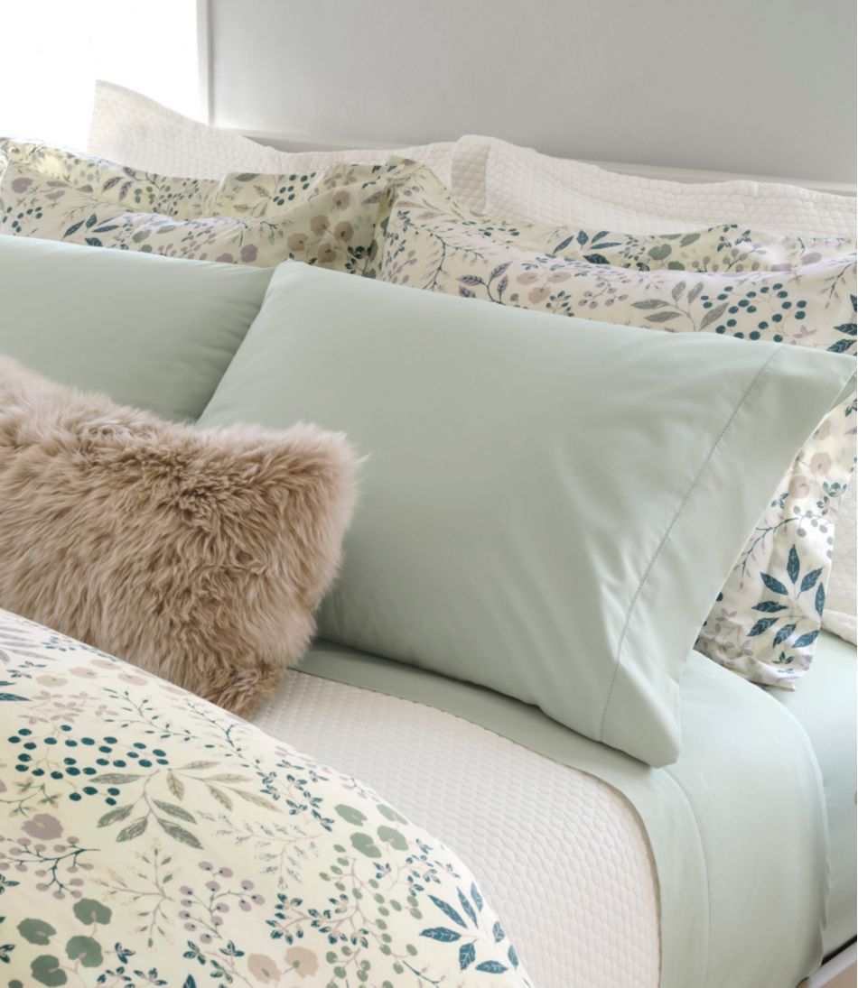 L.L.Bean 280-Thread-Count Pima Cotton Percale Pillowcases, Set of Two HOME GOODS