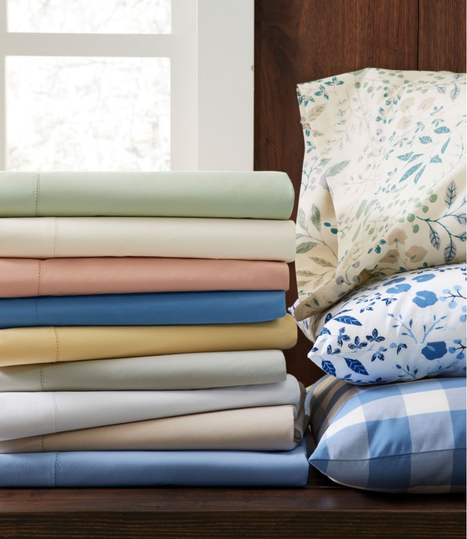 L.L.Bean 280-Thread-Count Pima Cotton Percale Pillowcases, Set of Two HOME GOODS