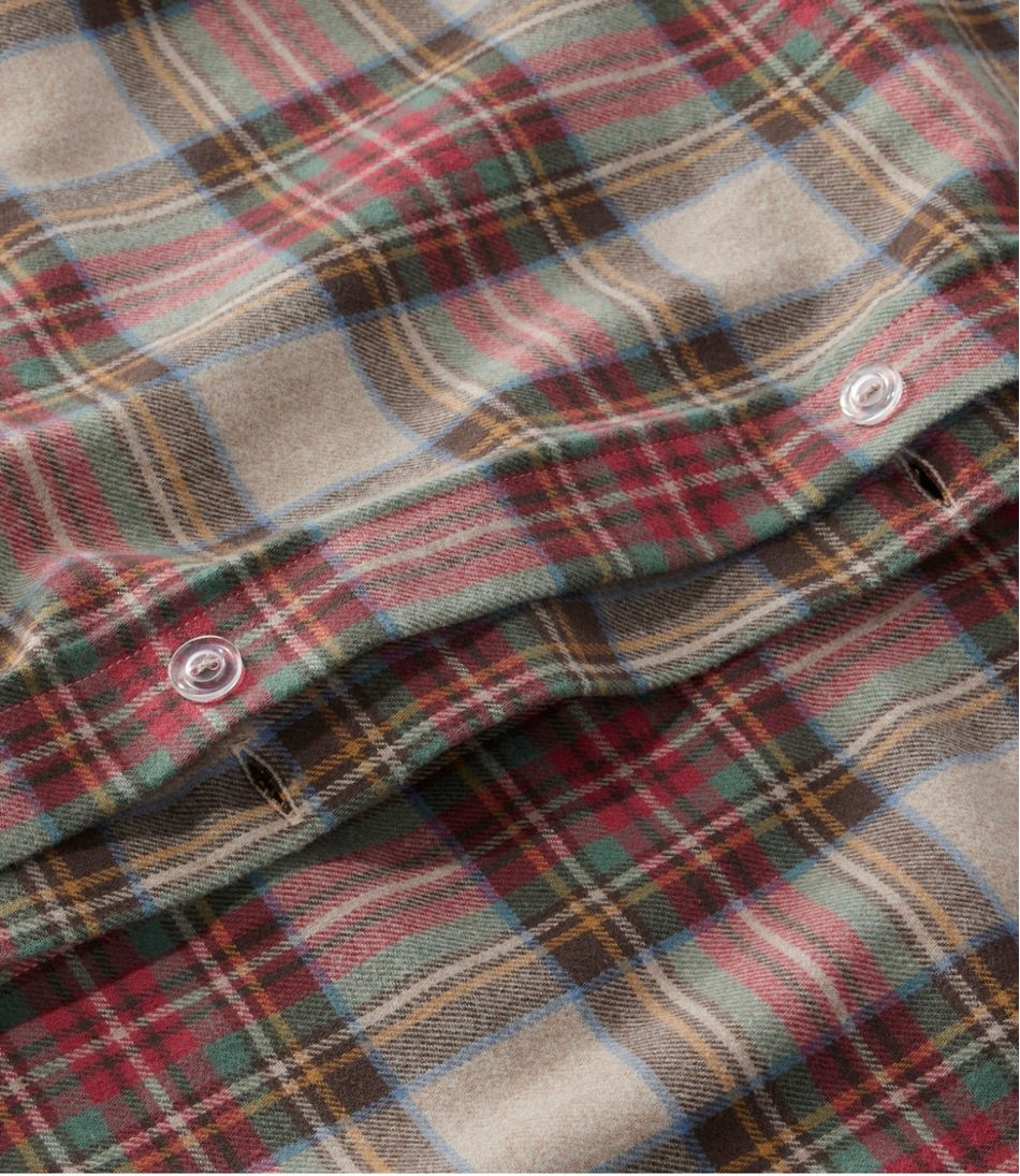 L.L.Bean Heritage Chamois Flannel Comforter Cover Collection, Plaid HOME GOODS