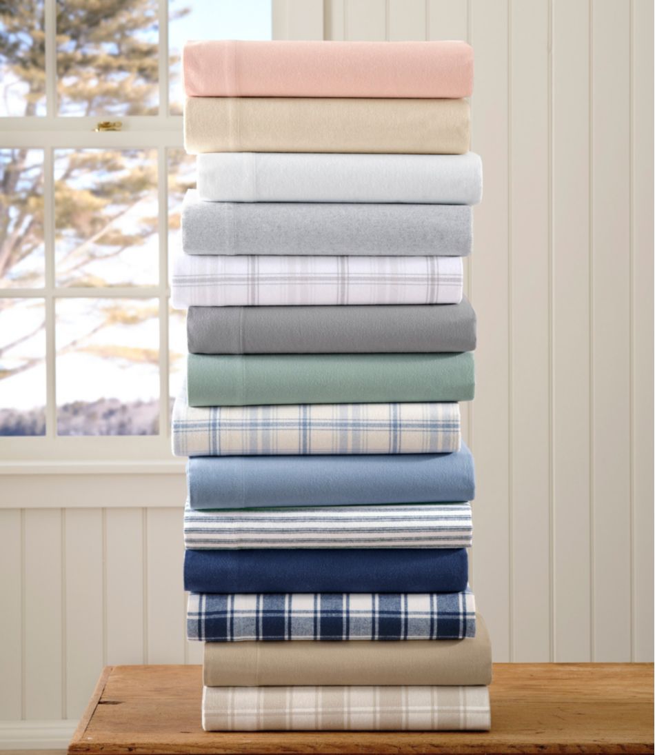 L.L.Bean Ultrasoft Comfort Flannel Sheet Set, Stripe HOME GOODS