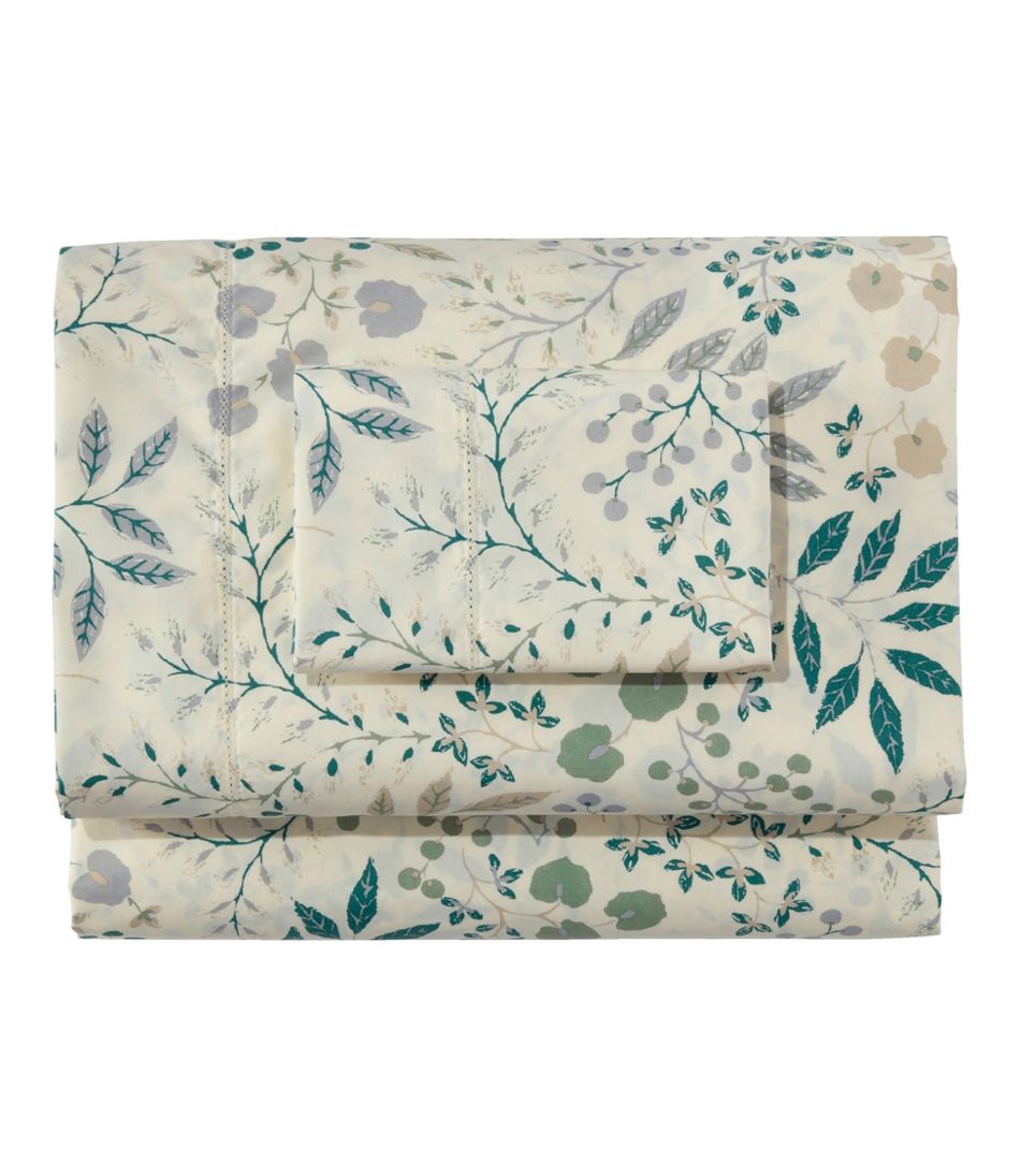L.L.Bean 280-Thread-Count Pima Cotton Percale Sheet Set, Print HOME GOODS