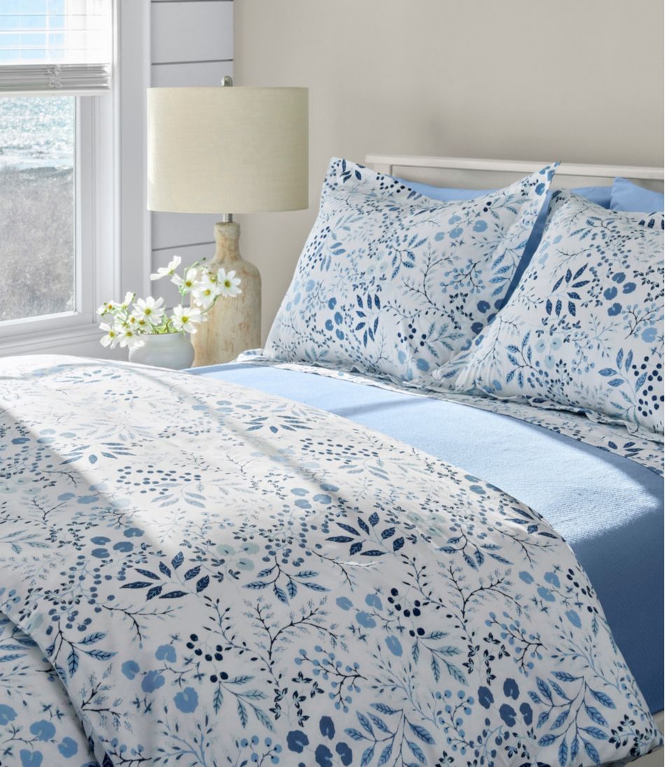 L.L.Bean 280-Thread-Count Pima Cotton Percale Sheet Set, Print HOME GOODS