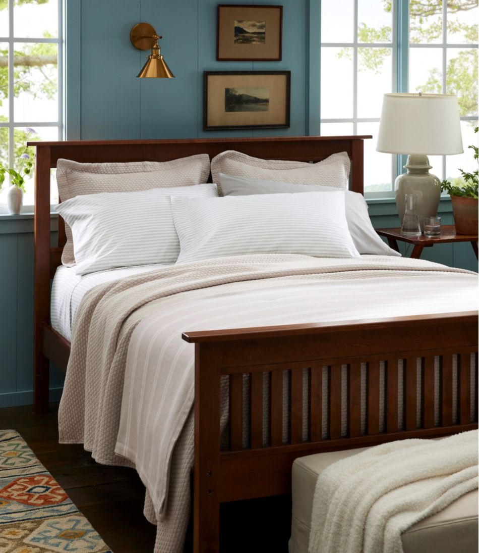 L.L.Bean Premium Egyptian Percale Sheet Collection, Stripe HOME GOODS