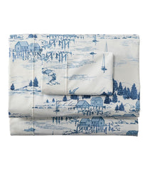 L.L.Bean Coastal Landscape Percale Sheet Collection HOME GOODS