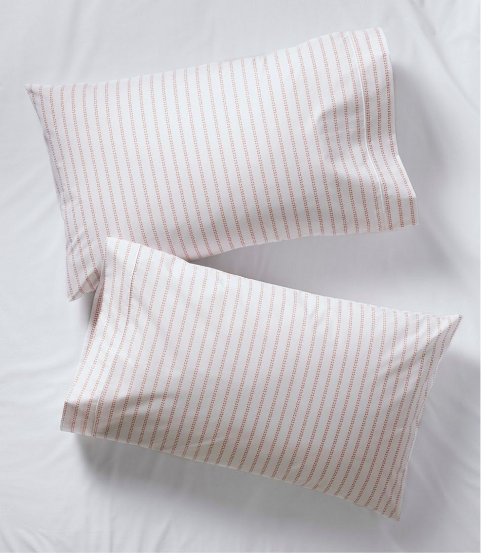 L.L.Bean Sunwashed Percale Sheet Collection, Stripe Leaf HOME GOODS
