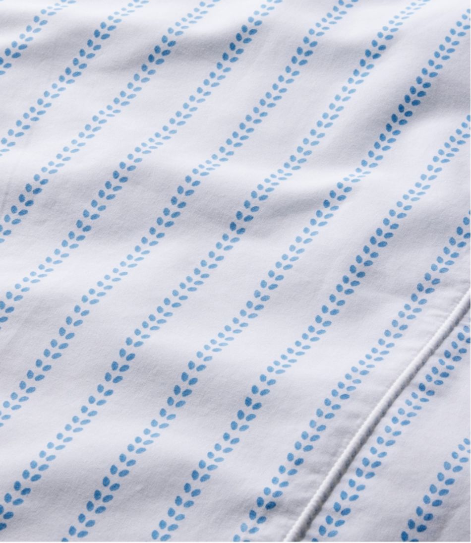 L.L.Bean Sunwashed Percale Sheet Collection, Stripe Leaf HOME GOODS