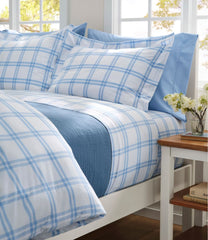 L.L.Bean 280-Thread-Count Pima Percale Sheet Collection, Windowpane HOME GOODS