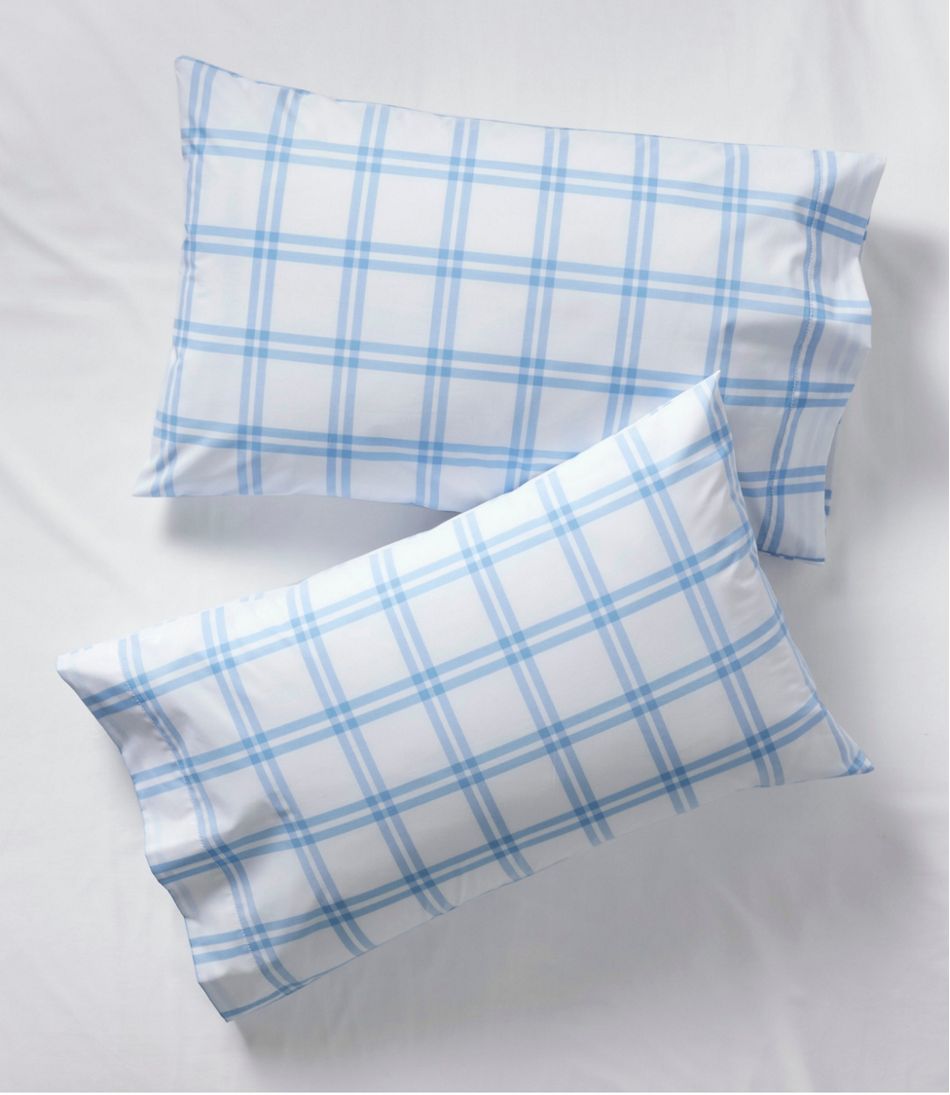 L.L.Bean 280-Thread-Count Pima Percale Sheet Collection, Windowpane HOME GOODS