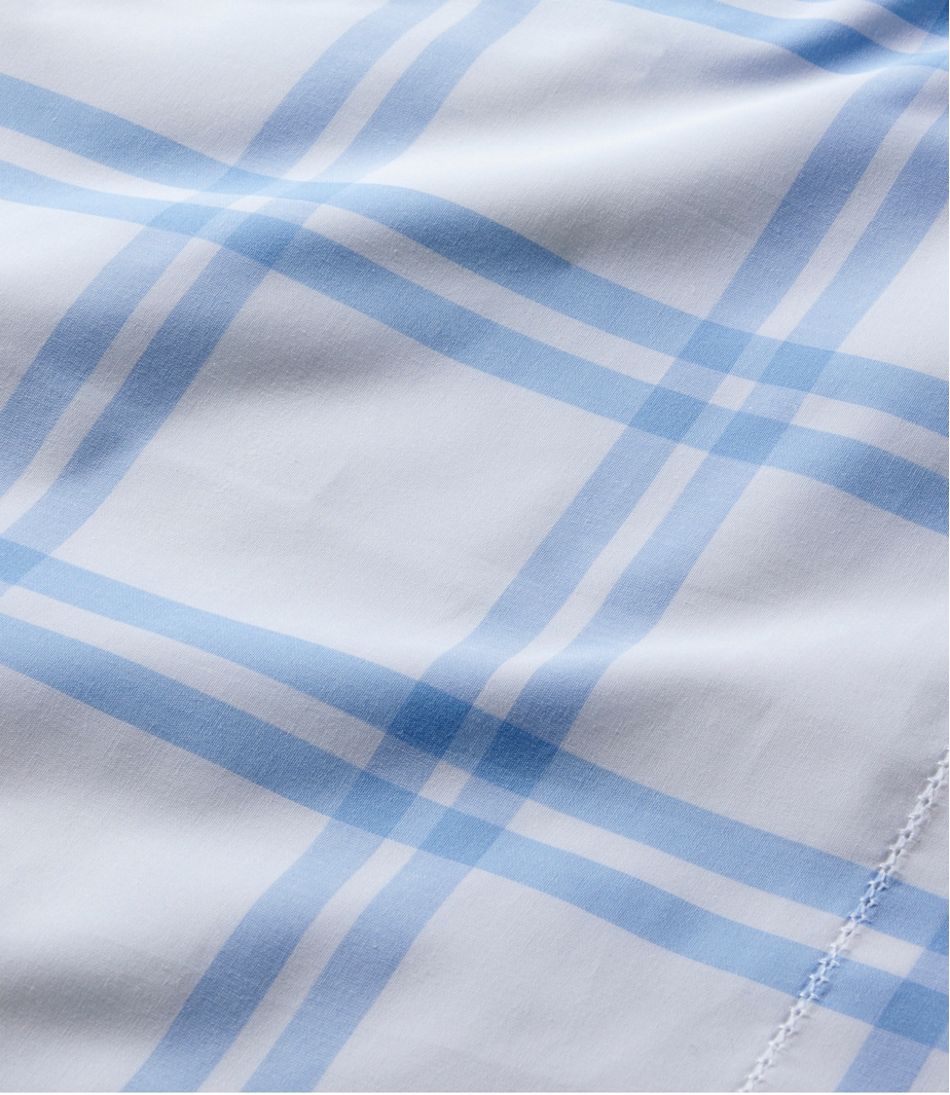 L.L.Bean 280-Thread-Count Pima Percale Sheet Collection, Windowpane HOME GOODS