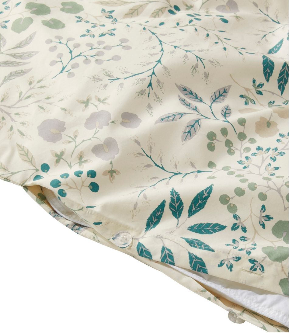 L.L.Bean 280-Thread-Count Pima Cotton Percale Comforter Cover Collection, Print HOME GOODS