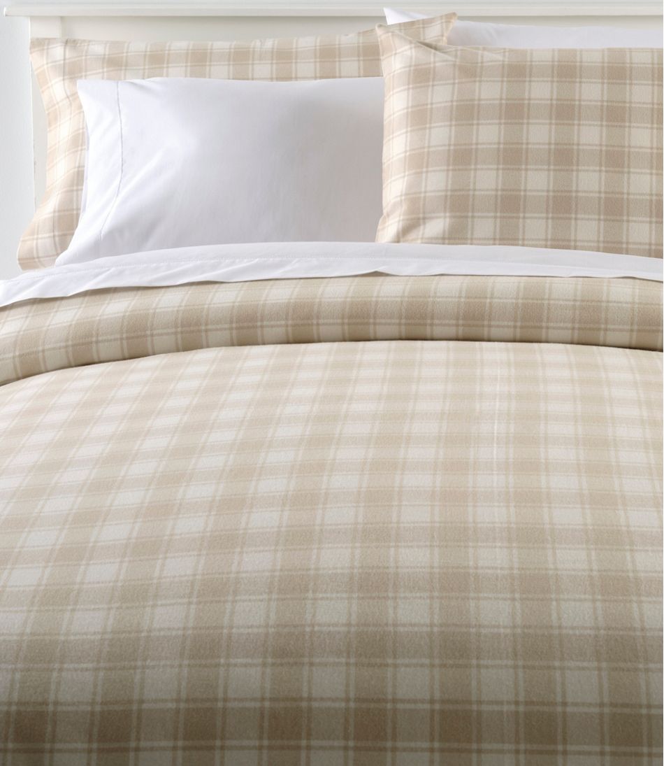 L.L.Bean Ultrasoft Comfort Flannel Comforter Cover Collection, Check HOME GOODS