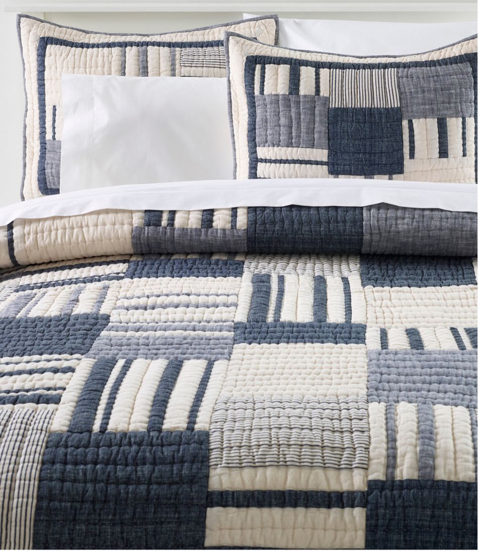 L.L.Bean Striped Patchwork Quilt Collection HOME GOODS