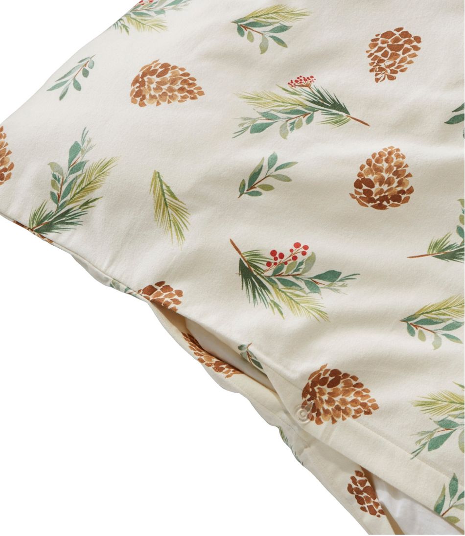 L.L.Bean Evergreen Flannel Comforter Cover Collection HOME GOODS