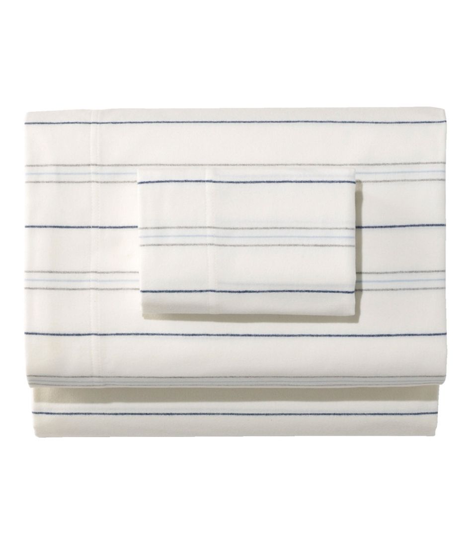 L.L.Bean Organic Flannel Sheet Collection, Stripe HOME GOODS
