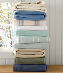 L.L.Bean Maine Twill Blanket, Stripe HOME GOODS