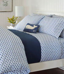 L.L.Bean Sunwashed Percale Sheet Collection, Block Floral Print HOME GOODS