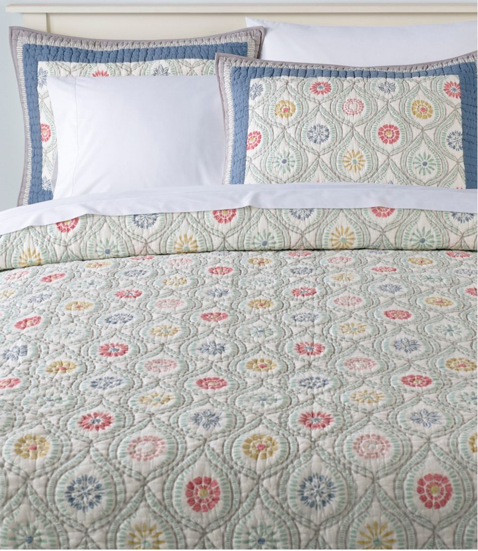 L.L.Bean Botanical Border Quilt Collection HOME GOODS