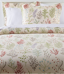 L.L.Bean Botanical Floral Flannel Comforter Cover Collection HOME GOODS
