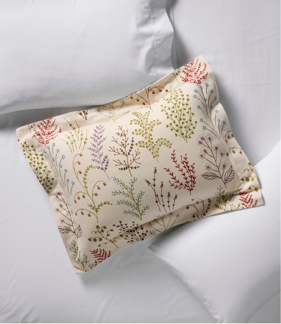 L.L.Bean Botanical Floral Flannel Comforter Cover Collection HOME GOODS