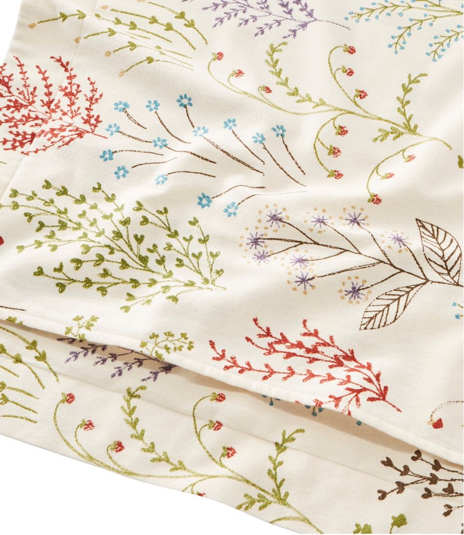 L.L.Bean Botanical Floral Flannel Comforter Cover Collection HOME GOODS