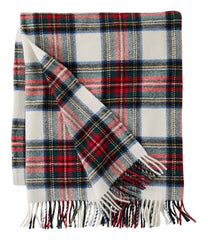 L.L.Bean Washable Wool Throw, Plaid 54" x 60" HOME GOODS