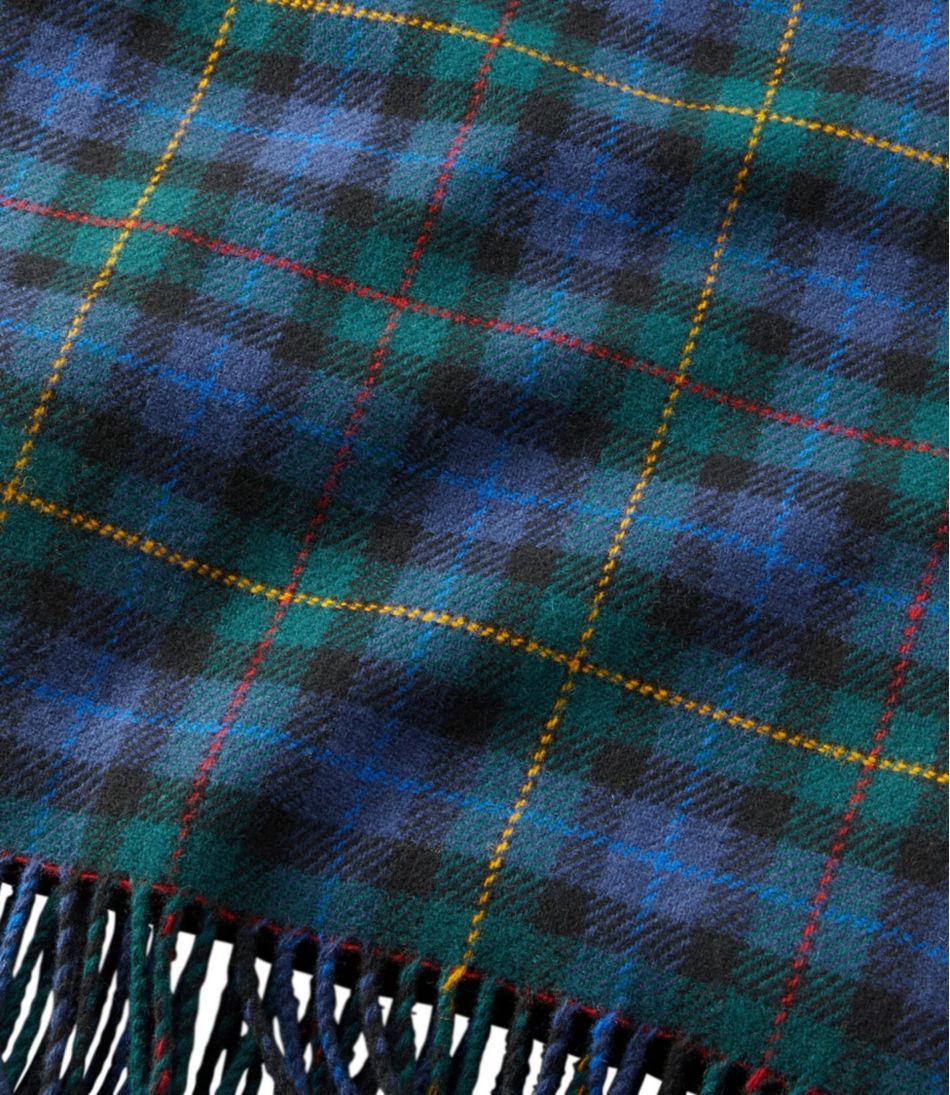 L.L.Bean Washable Wool Throw, Plaid 54" x 60" HOME GOODS