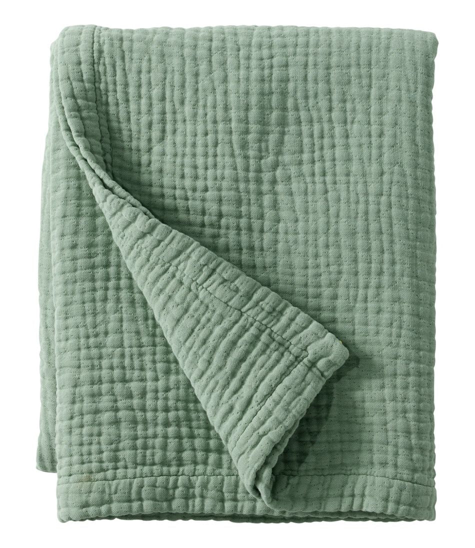 L.L.Bean Lightweight Cotton Gauze Throw HOME GOODS