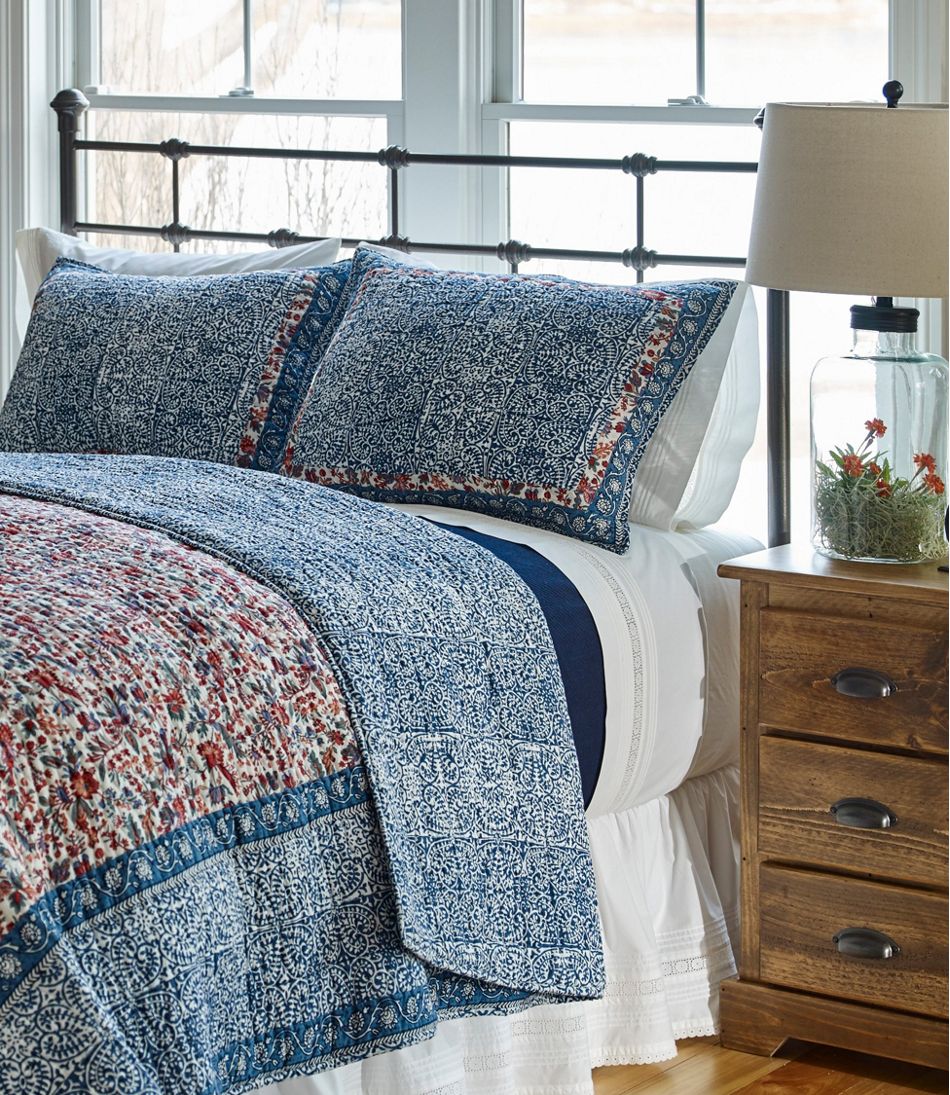 L.L.Bean Sunwashed Pintuck Sheet Collection HOME GOODS